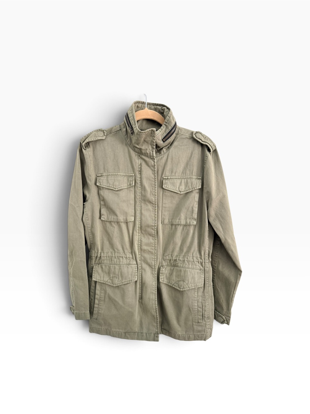 Lucky Brand Military-Style Field Jacket in Olive Women’s size Small